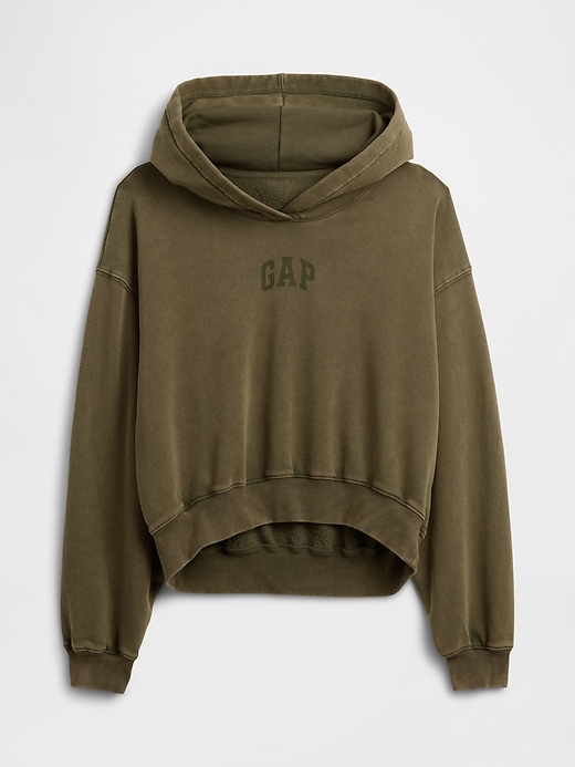 sweat à capuche court vintagesoft avec logo