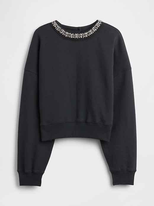 sweat-shirt court vintagesoft à col rond