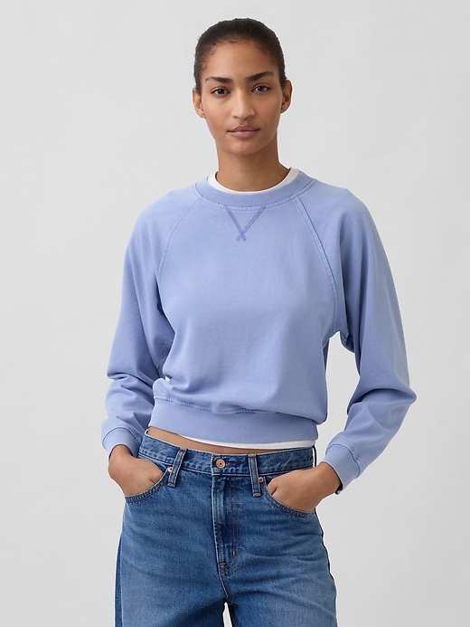 sweat-shirt raglan en molleton français