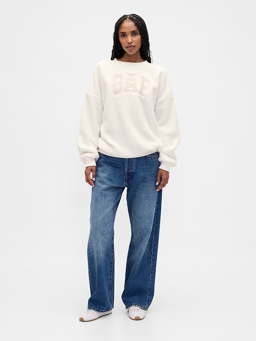 sweat-shirt tunique sherpa avec logo gap