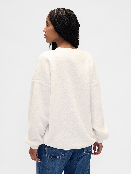 sweat-shirt tunique sherpa avec logo gap