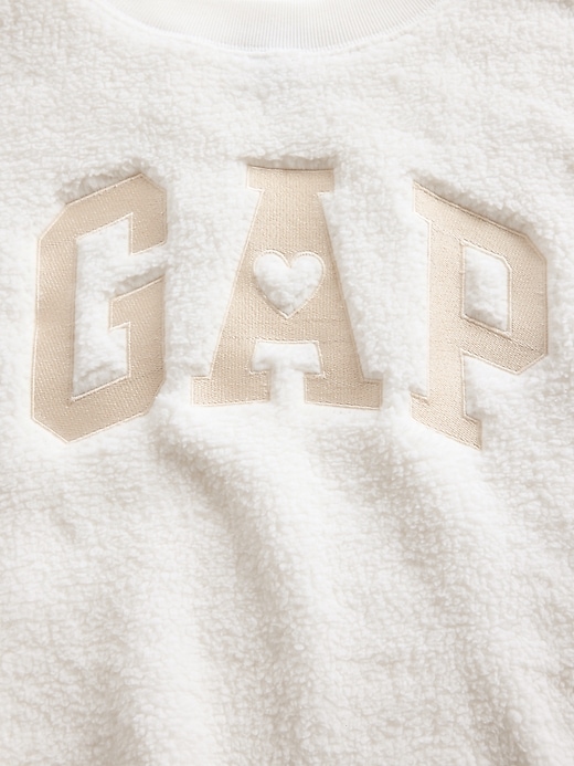 sweat-shirt tunique sherpa avec logo gap