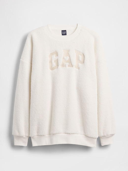 sweat-shirt tunique sherpa avec logo gap