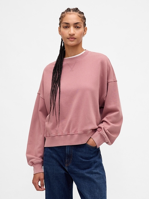 sweat-shirt oversize en molleton épais