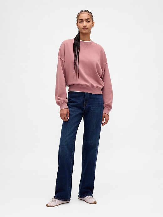 sweat-shirt oversize en molleton épais