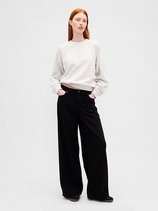 sweat-shirt raglan en molleton épais