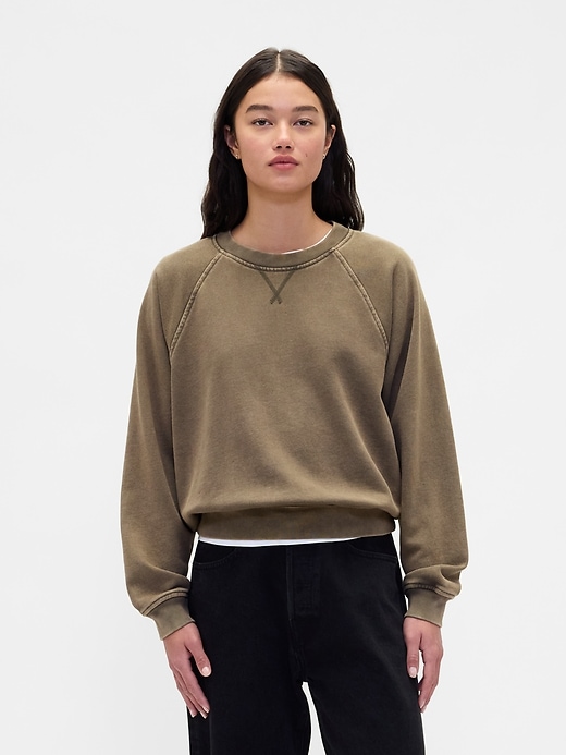 sweat-shirt raglan en molleton épais