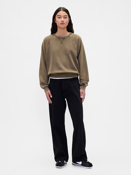sweat-shirt raglan en molleton épais