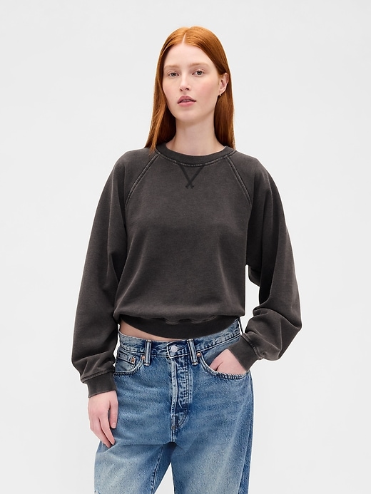 sweat-shirt raglan en molleton épais