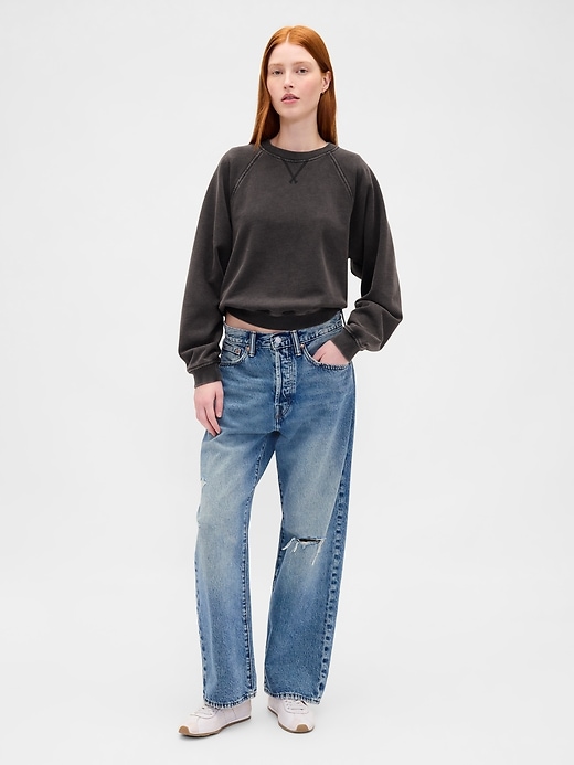 sweat-shirt raglan en molleton épais