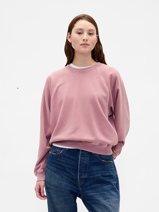 sweat-shirt raglan en molleton épais