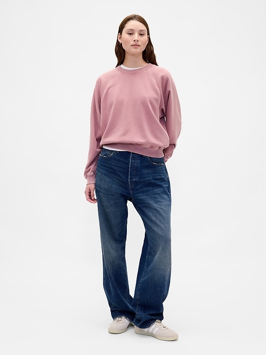 sweat-shirt raglan en molleton épais