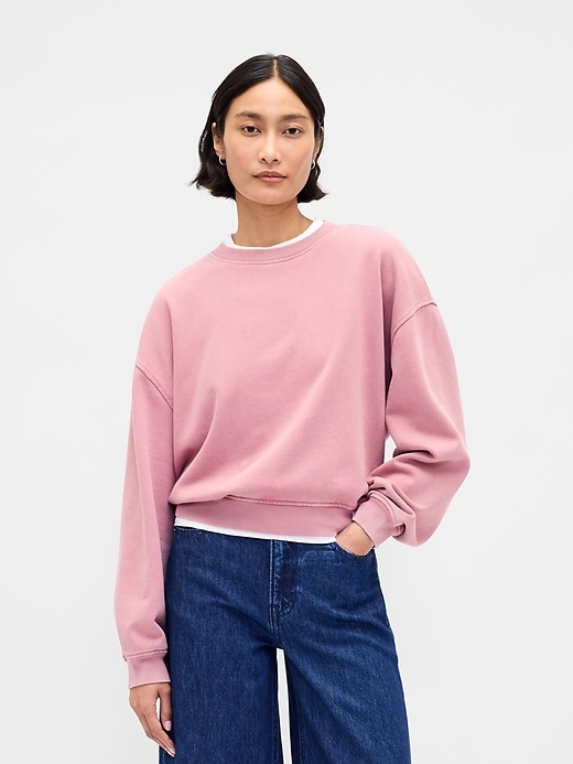 sweat-shirt oversize en molleton épais