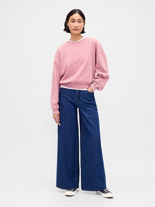 sweat-shirt oversize en molleton épais