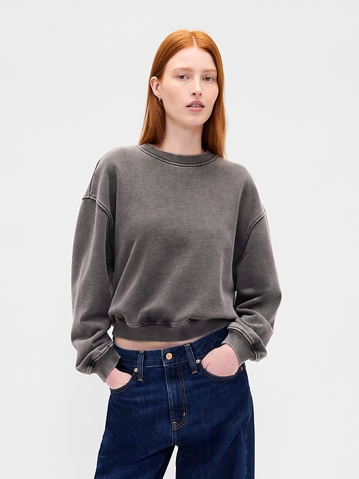 sweat-shirt oversize en molleton épais
