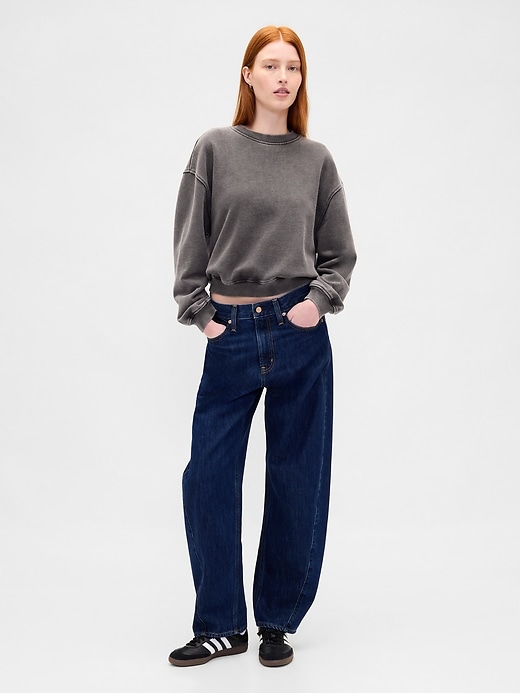 sweat-shirt oversize en molleton épais