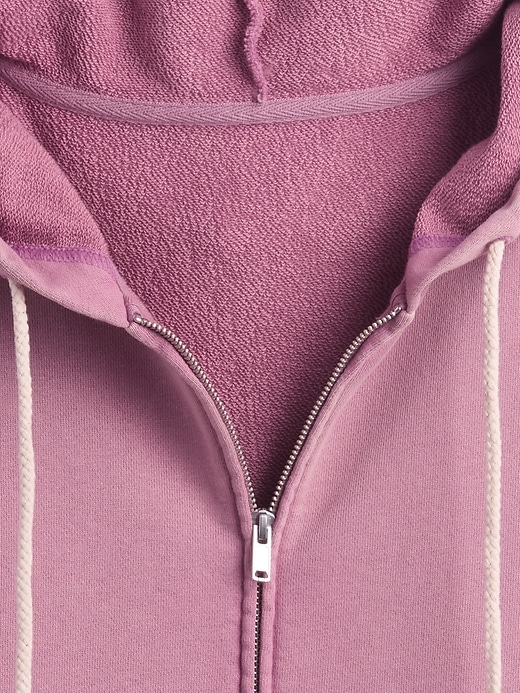 sweat à capuche zippé oversize en molleton épais