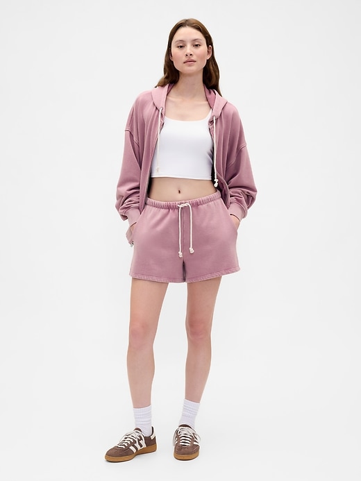 sweat à capuche zippé oversize en molleton épais