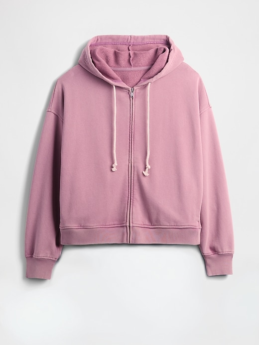 sweat à capuche zippé oversize en molleton épais