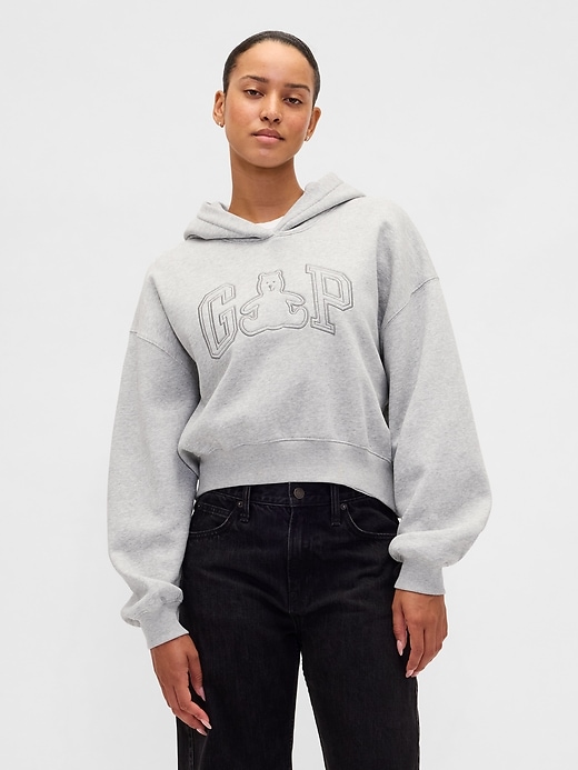 sweat à capuche court vintagesoft avec logo brannan bear