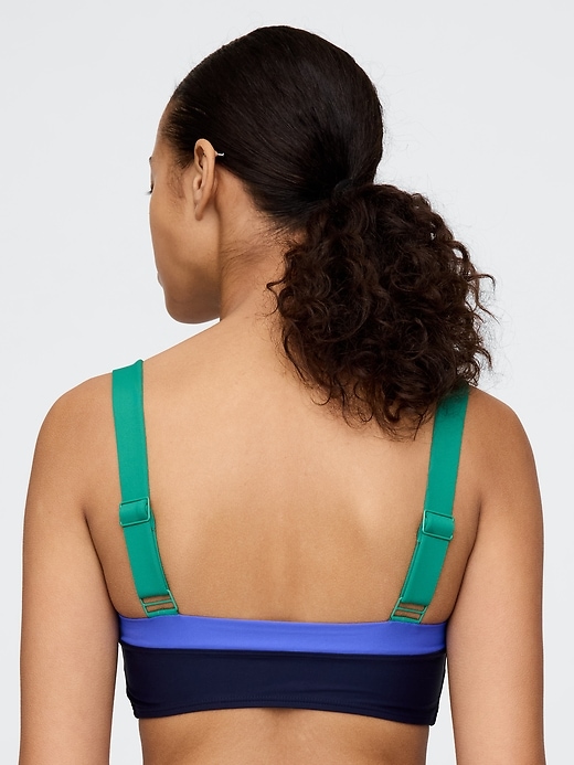 haut de bikini bandeau colorblock