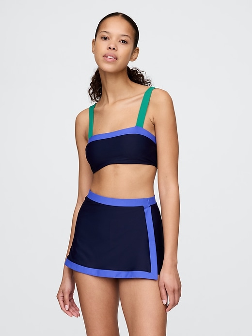 haut de bikini bandeau colorblock