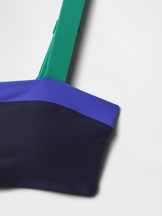 haut de bikini bandeau colorblock