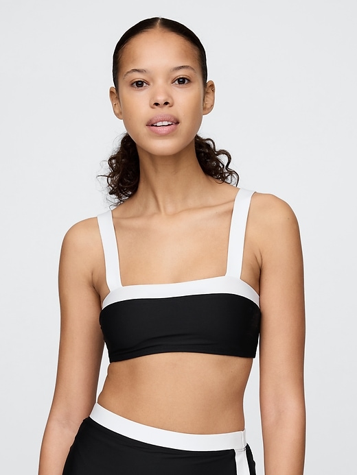haut de bikini bandeau colorblock