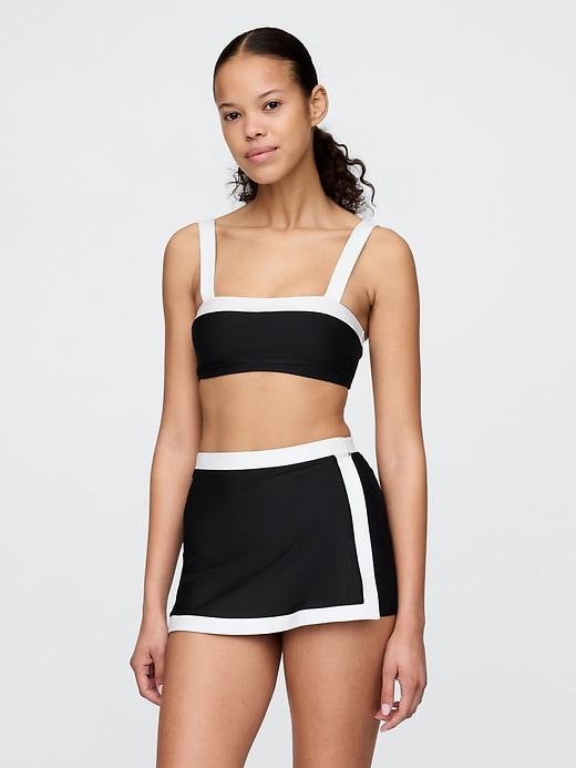 haut de bikini bandeau colorblock
