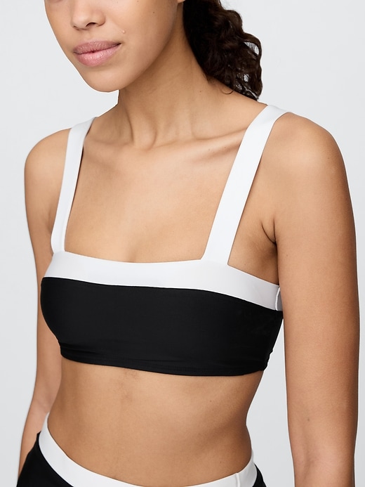 haut de bikini bandeau colorblock