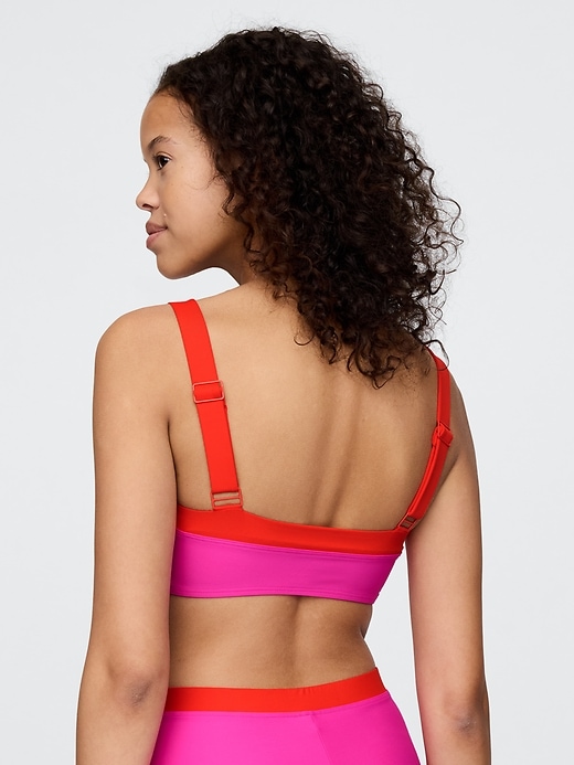 haut de bikini bandeau colorblock