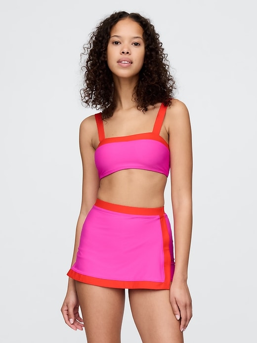 haut de bikini bandeau colorblock