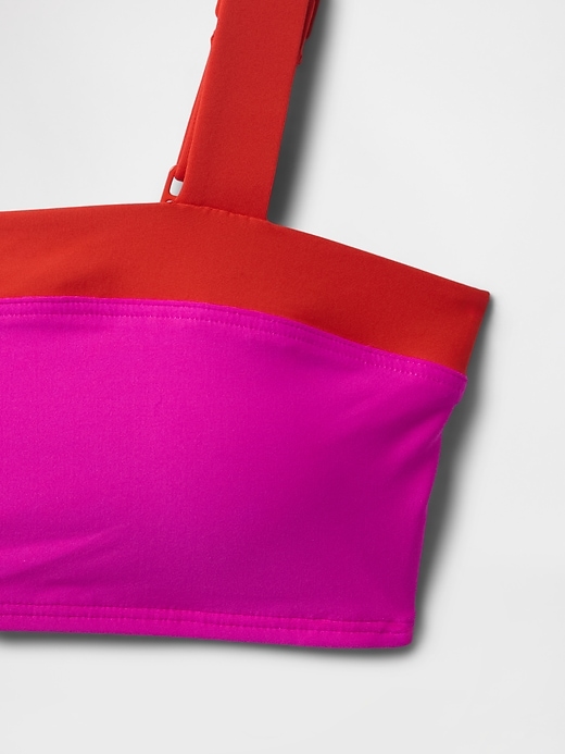 haut de bikini bandeau colorblock