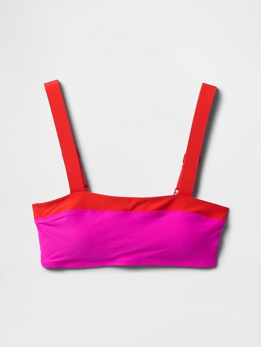 haut de bikini bandeau colorblock