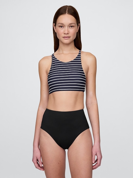 haut de bikini à col montant