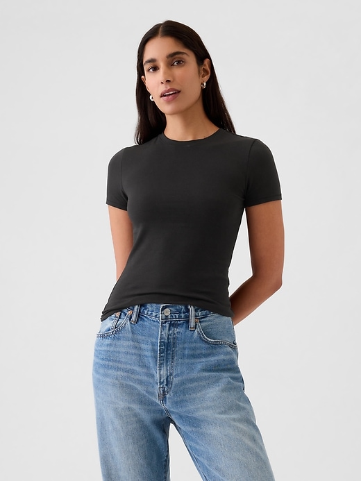 t-shirt en jersey à mailles serrées