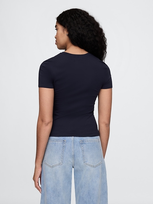 t-shirt en jersey à mailles serrées