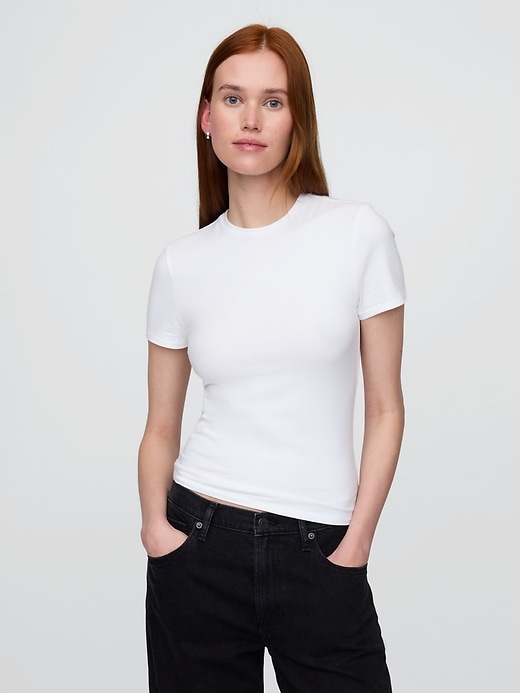 t-shirt en jersey à mailles serrées