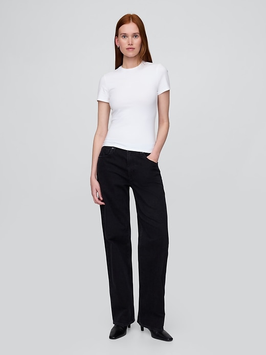 t-shirt en jersey à mailles serrées