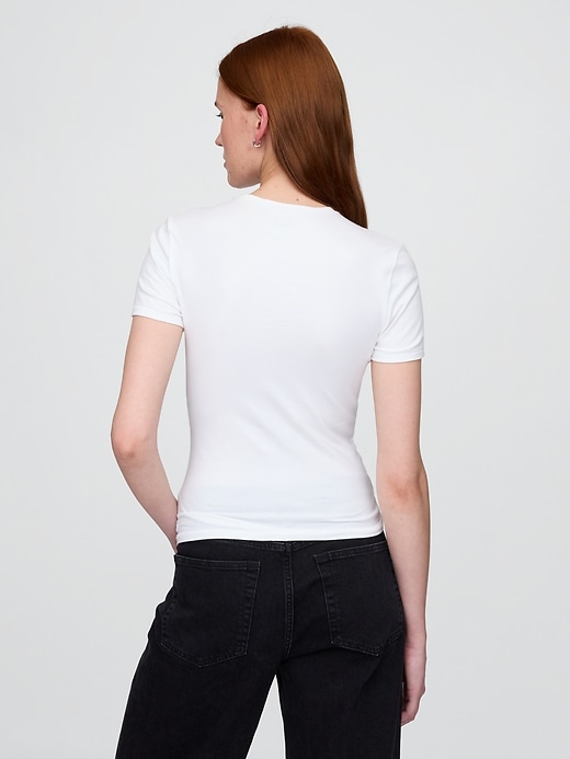 t-shirt en jersey à mailles serrées
