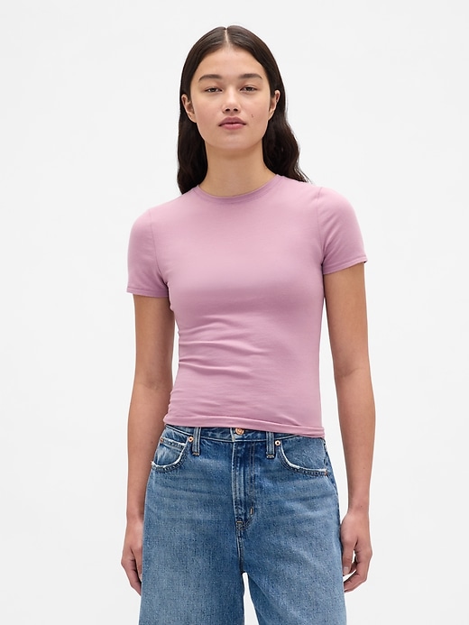 t-shirt en jersey à mailles serrées
