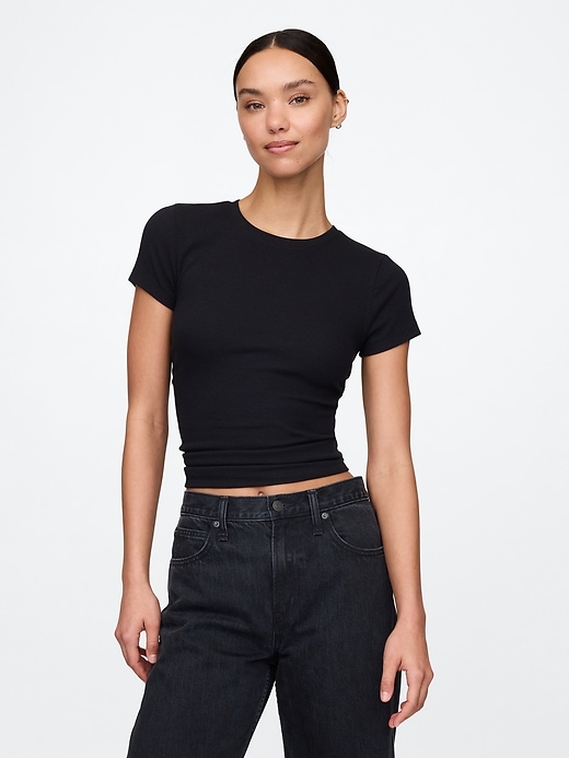t-shirt côtelé moderne