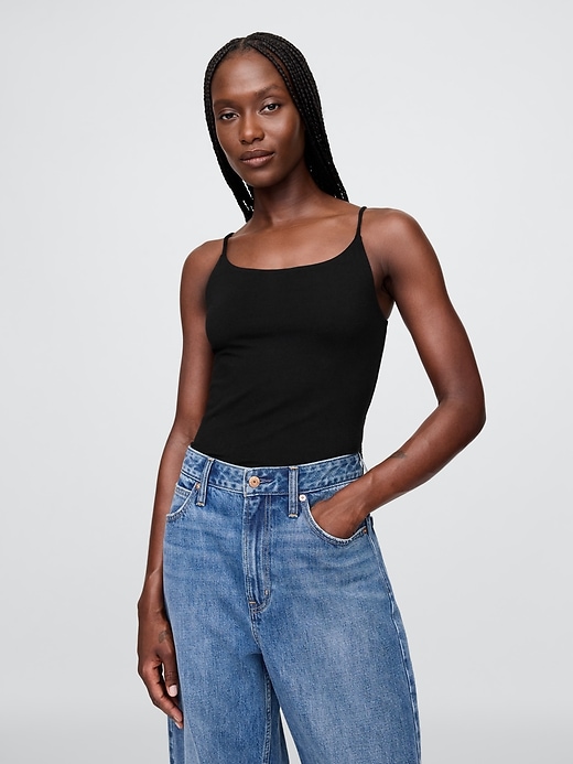 body string à bretelles fines en maille serrée
