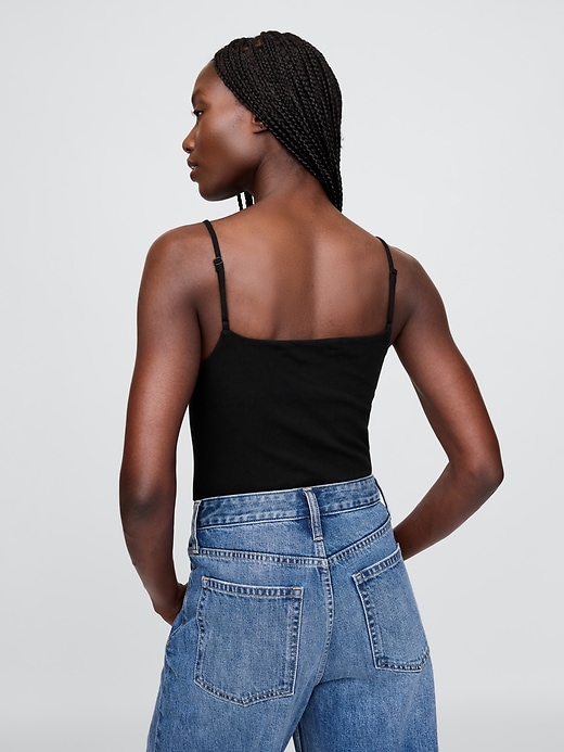 body string à bretelles fines en maille serrée