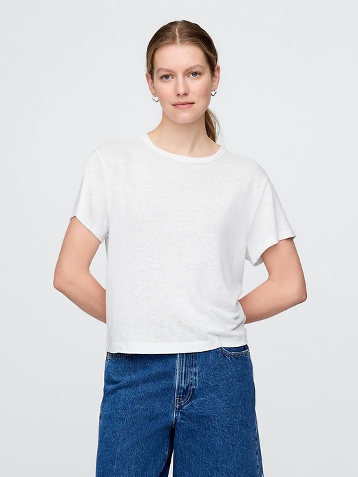 t-shirt en lin mélangé