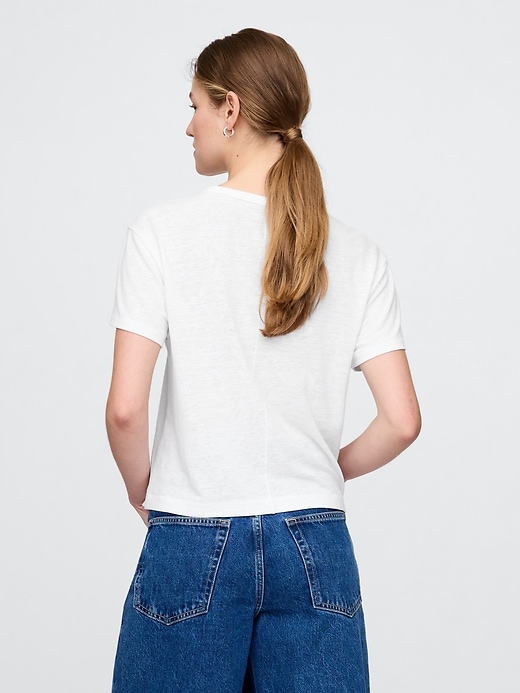t-shirt en lin mélangé