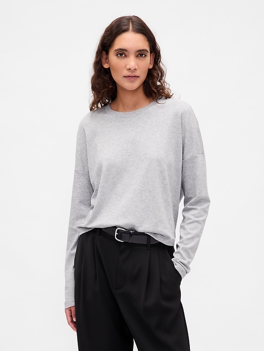 t-shirt court oversize en coton supima