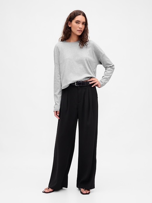 t-shirt court oversize en coton supima