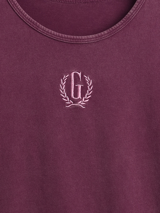 t-shirt court en jersey de coton avec logo
