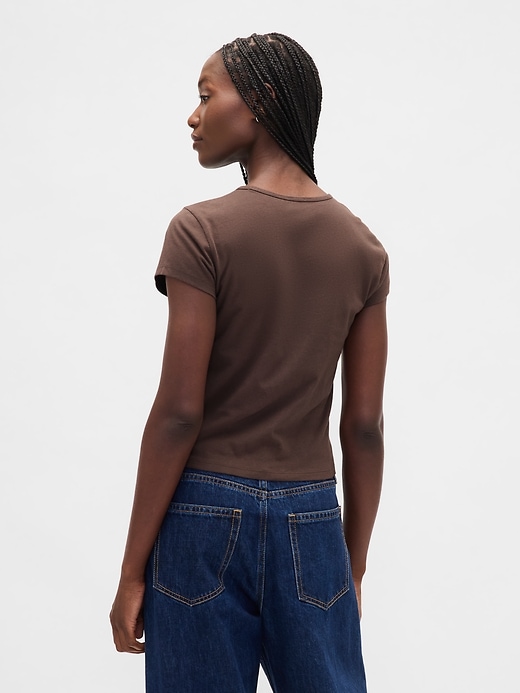 t-shirt court en jersey de coton avec logo